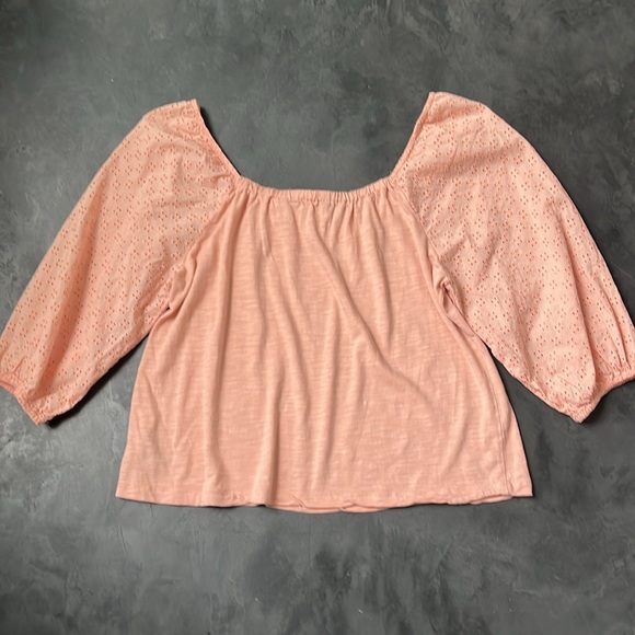 Sanctuary Zooey Off Shoulder Eyelet Tee - Picture 2 of 7